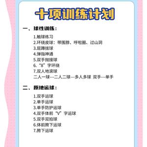 儿童篮球训练计划表格